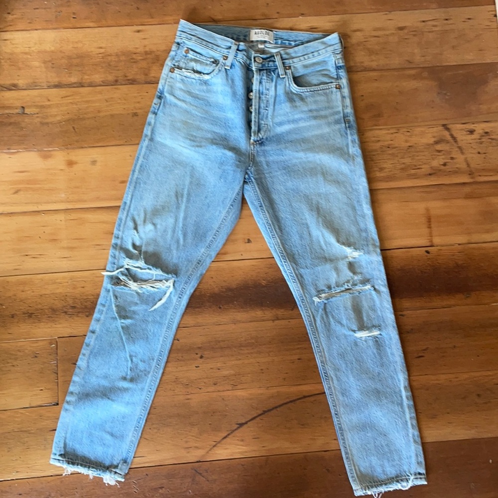 Agold Light Wash Distressed Denim